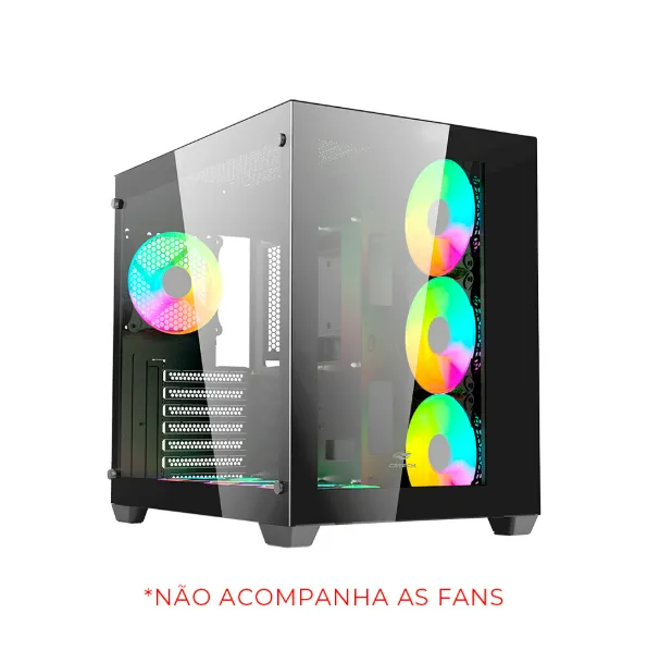 GABINETE GAMER AQUARIUS MT-G910BK SFONTE SFAN GABINETE GAMER AQUARIUS MT-G910BK S/ FONTE S/FAN** - Imagem 1
