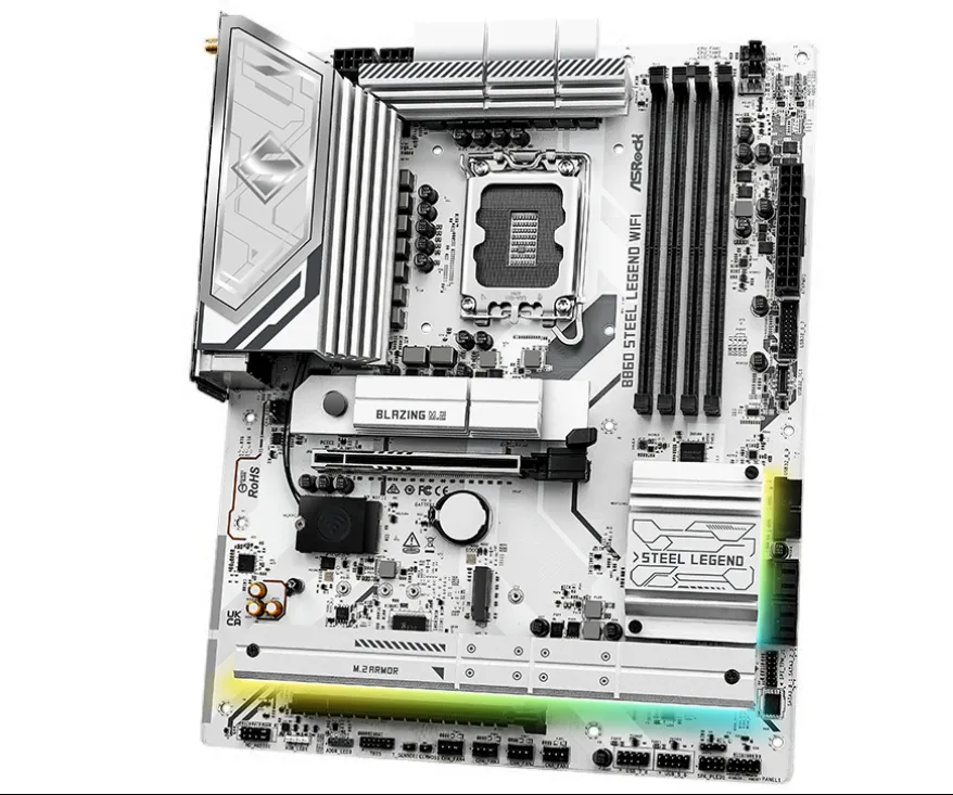 PLACA MÃE ASROCK B860 STEEL LEGEND WIFI, LGA 1851, DDR5, ATX PLACA MÃE ASROCK B860 STEEL LEGEND WIFI, LGA 1851, DDR5, ATX - Imagem 1