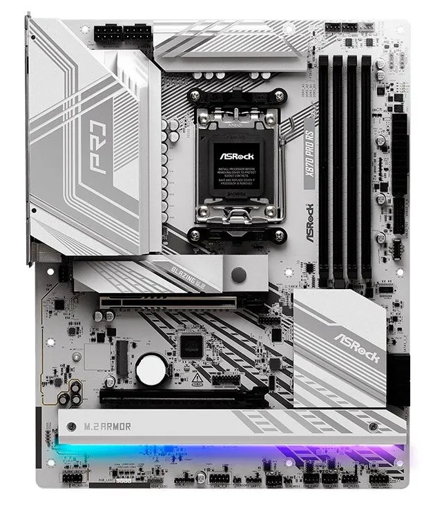 PLACA MÃE ASROCK X870 PRO RS, SOCKET AM5, DDR5, ATX PLACA MÃE ASROCK X870 PRO RS, SOCKET AM5, DDR5, ATX - Imagem 1