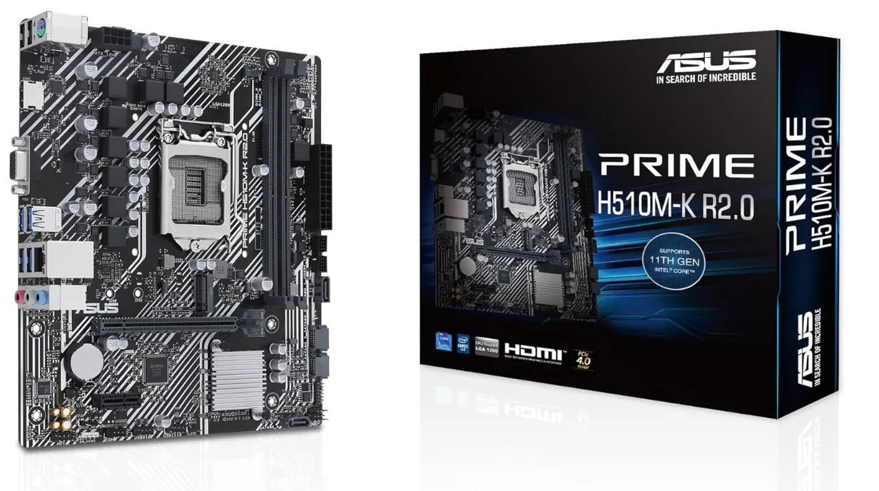 PLACA MÃE ASUS PRIME H510 M - K, LGA 1200, DDR4, mATX PLACA MÃE ASUS PRIME H510 M - K, LGA 1200, DDR4, mATX - Imagem 1