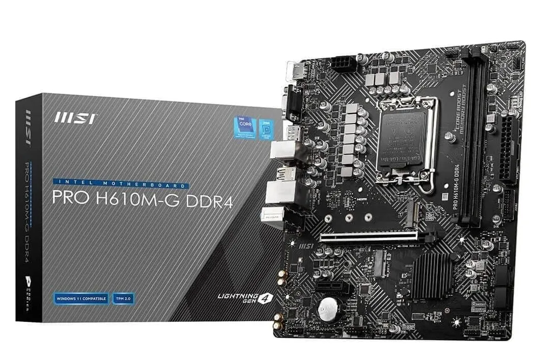 PLACA MÃE MSI PRO H610 M - S, LGA 1700, DDR4, mATX PLACA MÃE MSI PRO H610 M - S, LGA 1700, DDR4, mATX - Imagem 1